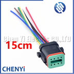 8 Pin Black DT series Connector Waterproof Wire harness plug Socket DT06-8S DT04-8P DT06-8S-E005 DT04-8P-E005 For Deutsch