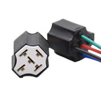5 pins Auto relay socket 5 pin relay connector plug Ceramic Relay Holder Seat High Relay With Pins Ceramic Car relay holder