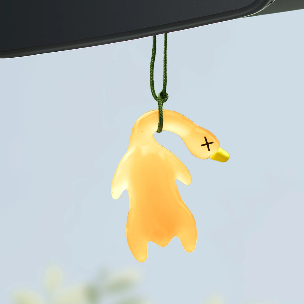 10/1PCS Cartoon Cute Anime Color-Changing Roast Duck Pendant Diy Kawaii Car Accessories Keychain Back Packaging Accessories Gift
