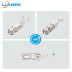100pcs Tinned wiring copper terminals Automotive connector connectors Brass insert spring pin DJ221F-2.5B