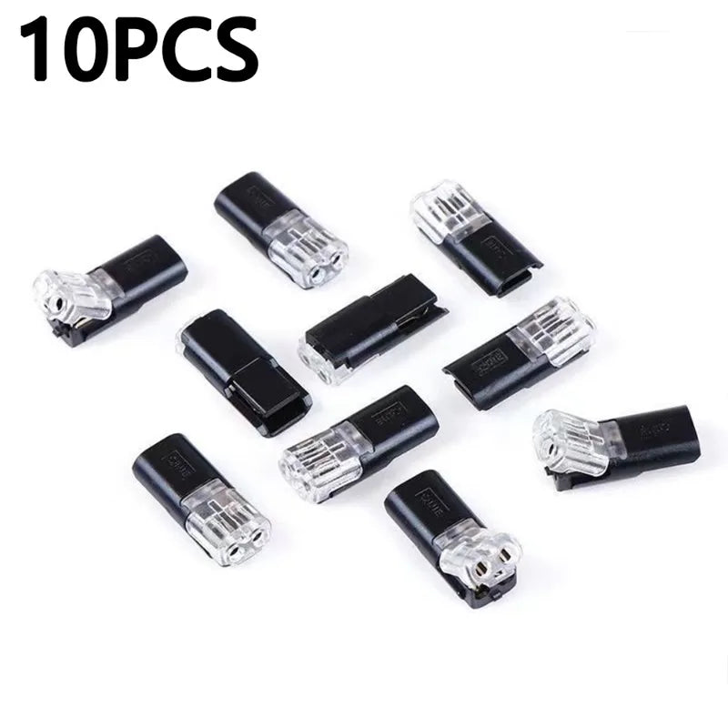 2 Pin Way Plug Wire Cable Snap Connectors Waterproof Electric Wire Double-Wire Plug-In Connector with Locking Buckle