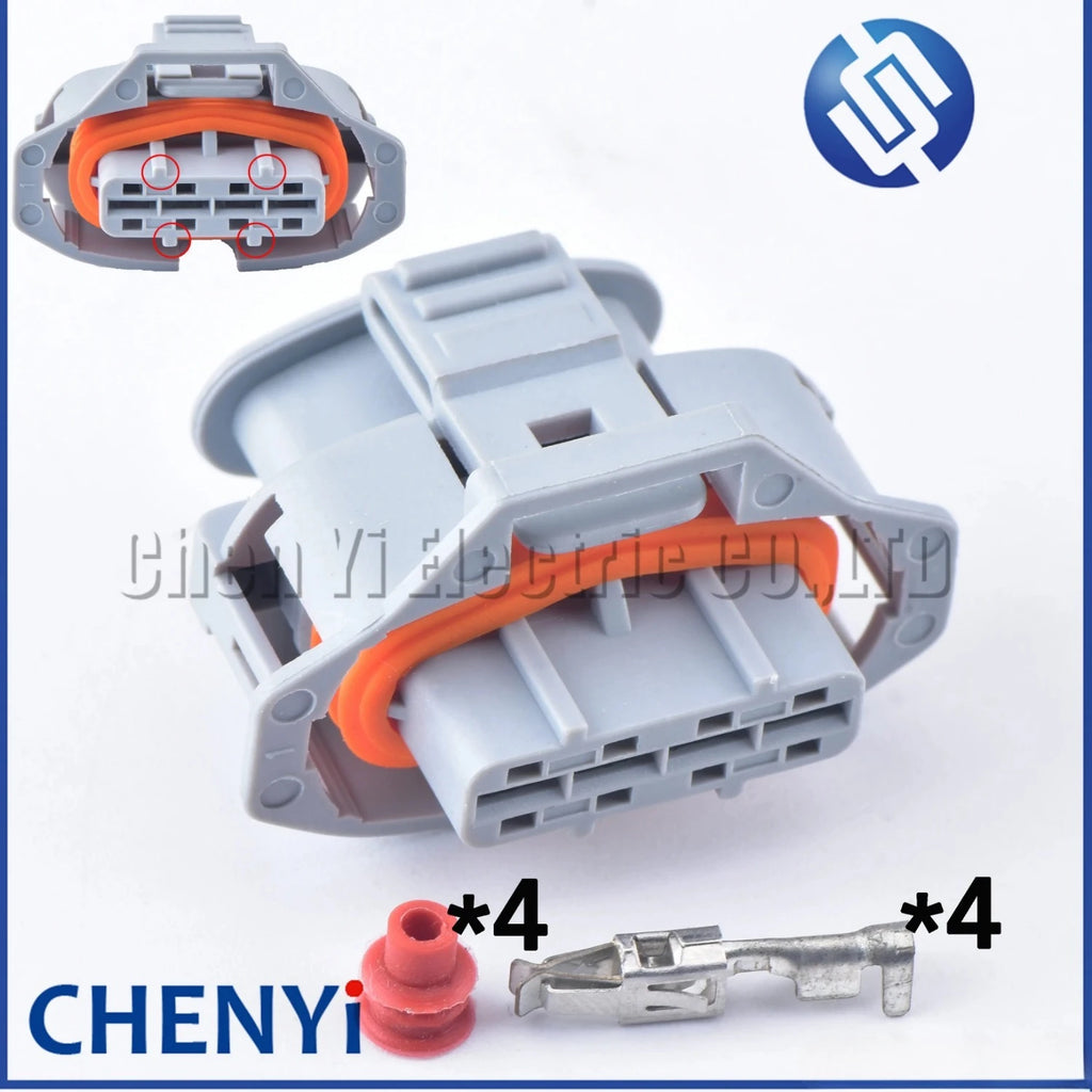 Grey 4 Pin way female Automotive waterproof connector ignition coils connectors 30728019 1928404993 0 221 604 010