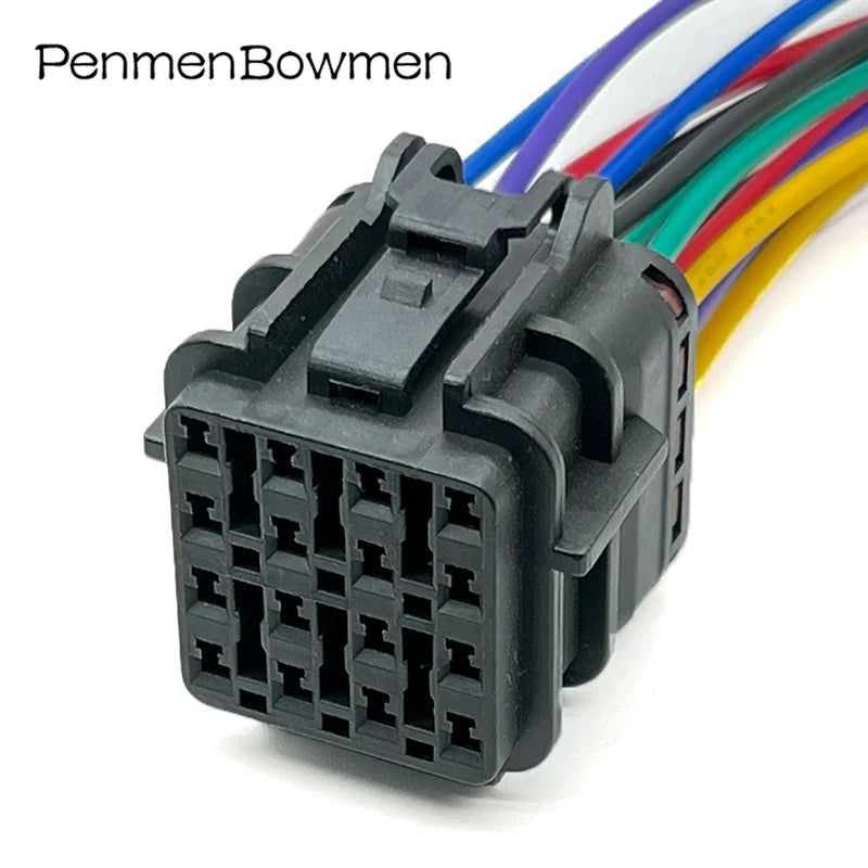 1 Set 16 Pin 1.8mm Auto Radar Plug Wiring Harness Electronic Waterproof Connector With Cable 7123-7564-40 7222-7564-40