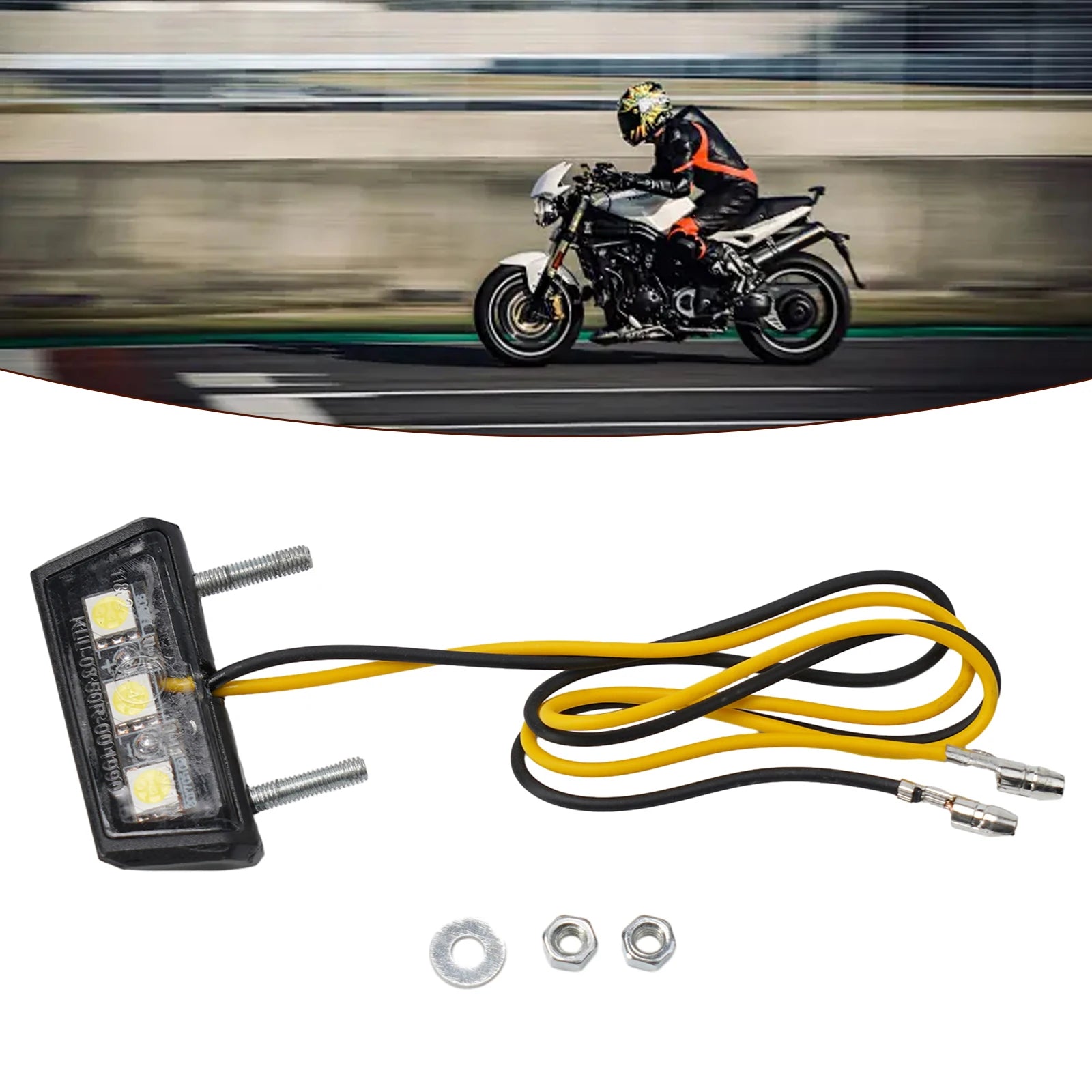 1pc Mini  Motorcycle LED License  Plate Light Motorbike LED  Rear Tail Number LED Motorcycle  License Plate Rear Tail Light