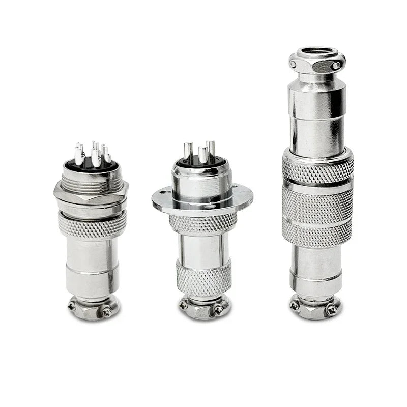 GX12 GX16 GX20 Aviation Connector Plug Socket Set, 2–15 Pin Male Female Circular Docking Connector for Electrical Equipment