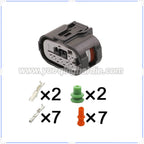 9Pin 0.6mm Female Connector Sealed Car Waterproof Automotive Wire Socket 7283-4658-30/90980-12362 Black Grey