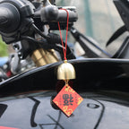 Car New Year Wind Chime Pendant New Auto Interior Bell Ornament Festive Blessings Text Car Mounted Chinese Style Decoration