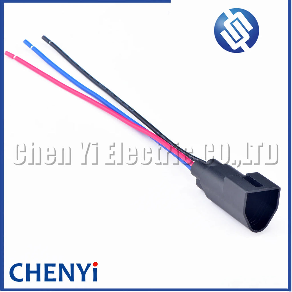 3 Pin Auto Waterproof Connector male or female Automobile Triangle Wire harness plug socket 7-1437710-9 3-1437712-1 For Ford