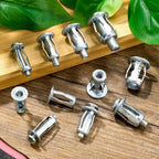 40-4pcs Petal Shape Rivet Nut Screw Bolt Kit M4 M5 M6 M8Metal Rivetnut Panel License Plate Clamp Lock Jack Nuts Auto Accessories