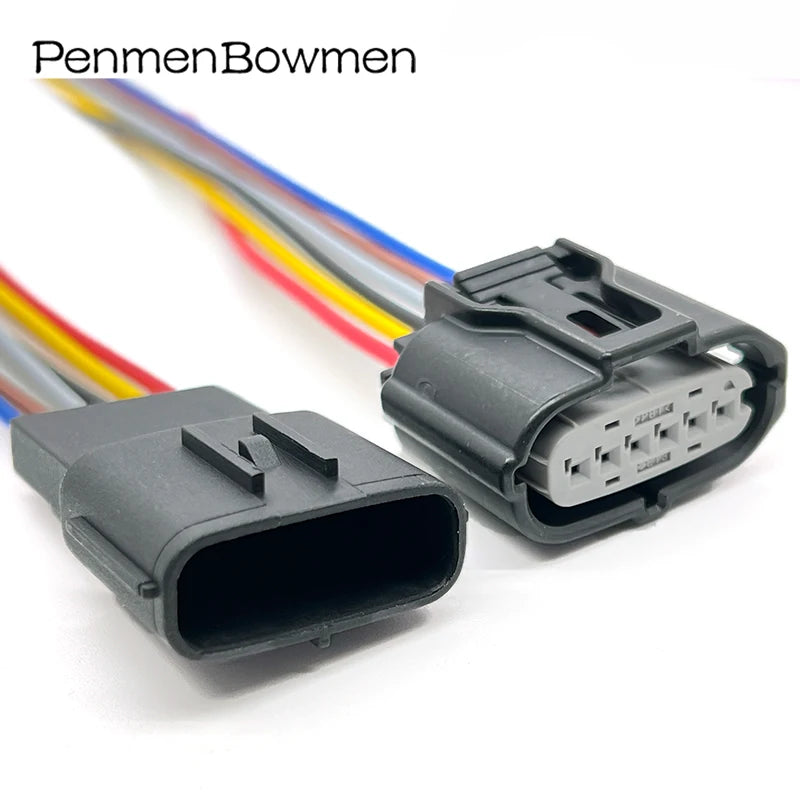 1 Set 6 Pin Auto Accelerator Pedal MAF Reversing Radar Electrical Connectors Wire Harness Plug For Toyota Subaru Mazda 6189-7100