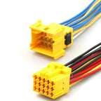 15 Pin Yellow Auto Power Amplifier Male Female Docking Plastic Housing Unsealed Socket  Wiring Harness 1-967628-3 1-967623-3