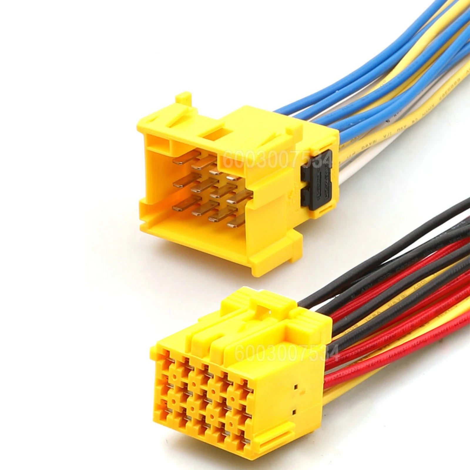15 Pin Yellow Auto Power Amplifier Male Female Docking Plastic Housing Unsealed Socket  Wiring Harness 1-967628-3 1-967623-3