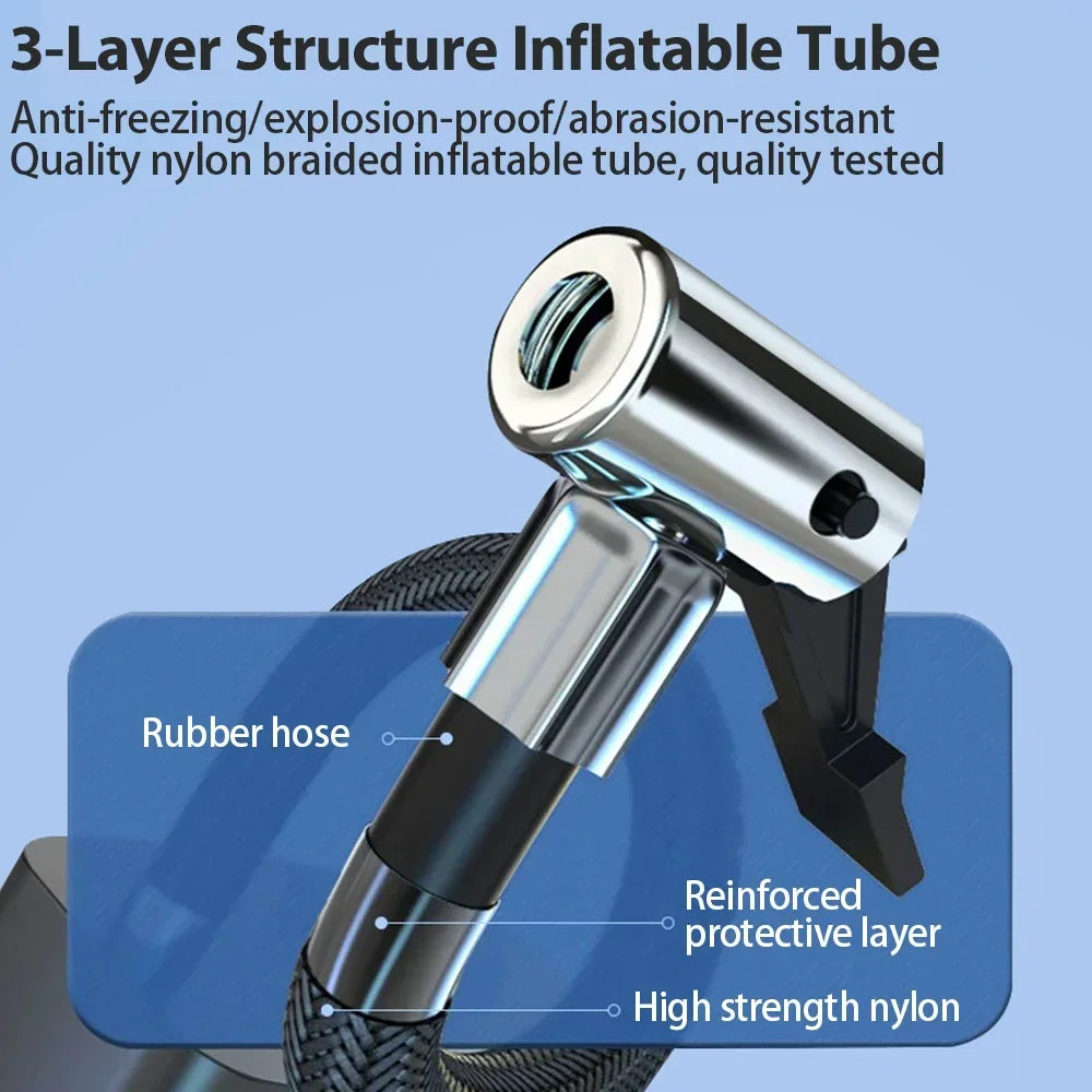 12V Air Pump Tire Inflator Portable Compressor Digital Cordless Car Tyre Inflator For Bicycle Balls Motorcycle Car Bike amagi
