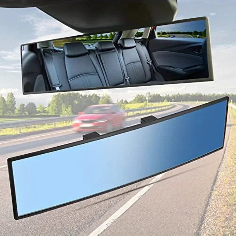 Universal Panoramic Convex Rearview Mirror, Interior Clip-on Wide Angle Rear View Mirror To Reduce Blind Spot Effectively Amagi