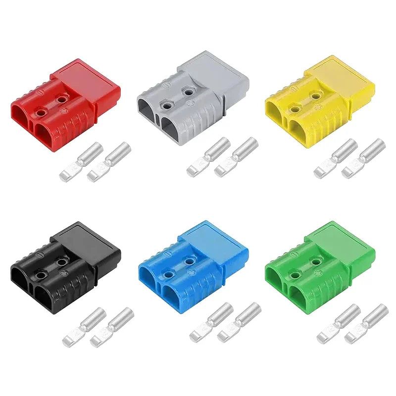 4Pcs  50A/120A Quick Connect Plug Kit - Silver Plated Copper Connector for 12-36V Winch/ATV/Trailer Wiring