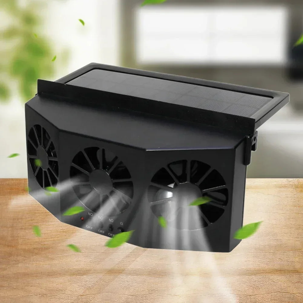 Car Ventilator 3 Cooler Fans Solar-powered Cooling Vent Exhaust Portable Safe Auto Fan Amd Usb Accessories Amagi