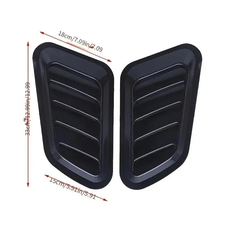 Universal Carbon Fiber Car Decorative Cell Air Flow Intake Hood Scoop Bonnet Vent Cover Stickers Decoration Styling Amagi