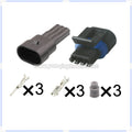3-Pin Connectors Waterproof 1.5mm Male Female Connector Automotive GM Housing Wiring Harness Cable Plug 12162280 12162185
