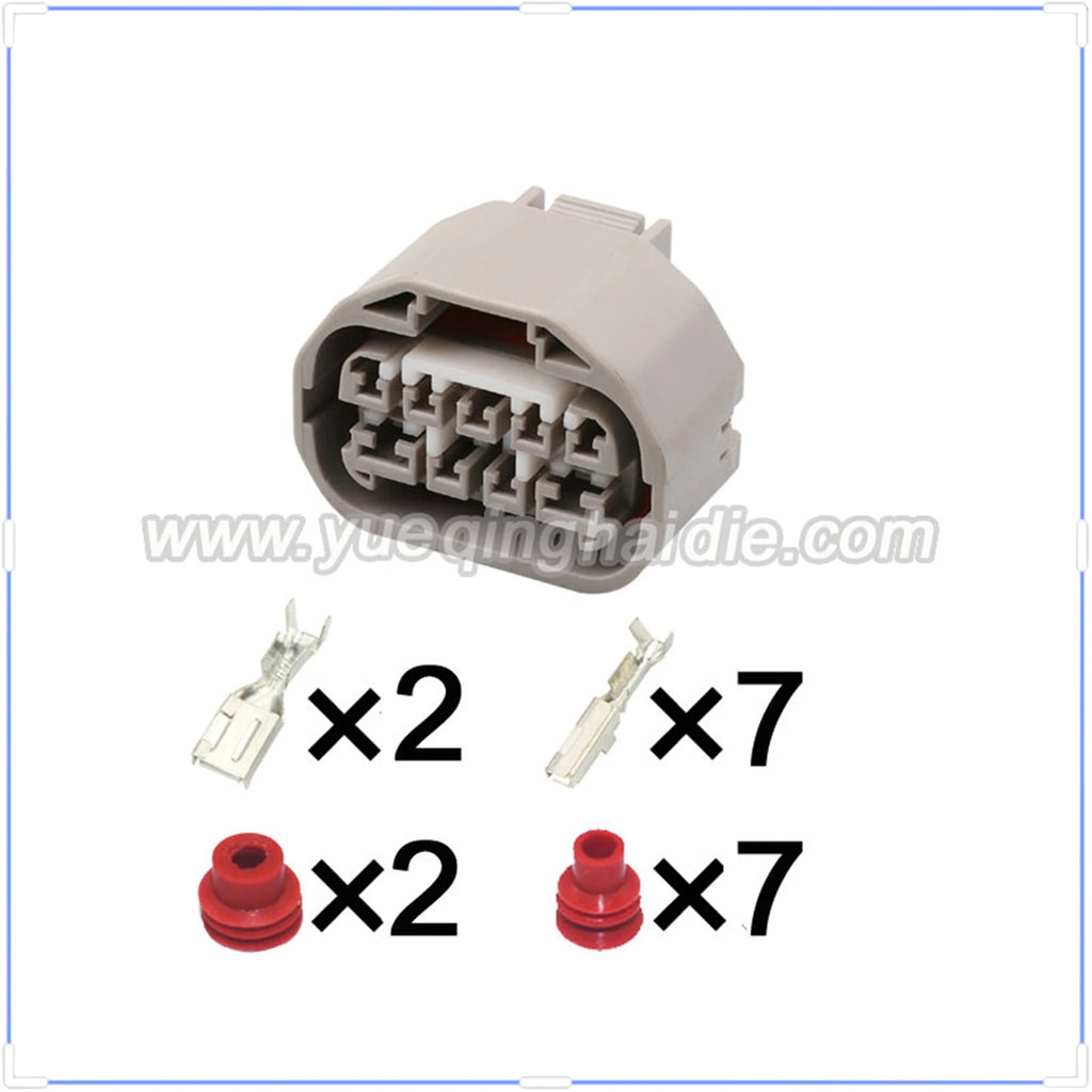 9 PIN Connector Waterproof 2.2mm 4.8mm Female Connectors Cable Socket Wiring Harness 7283-1296-40 For Toyota