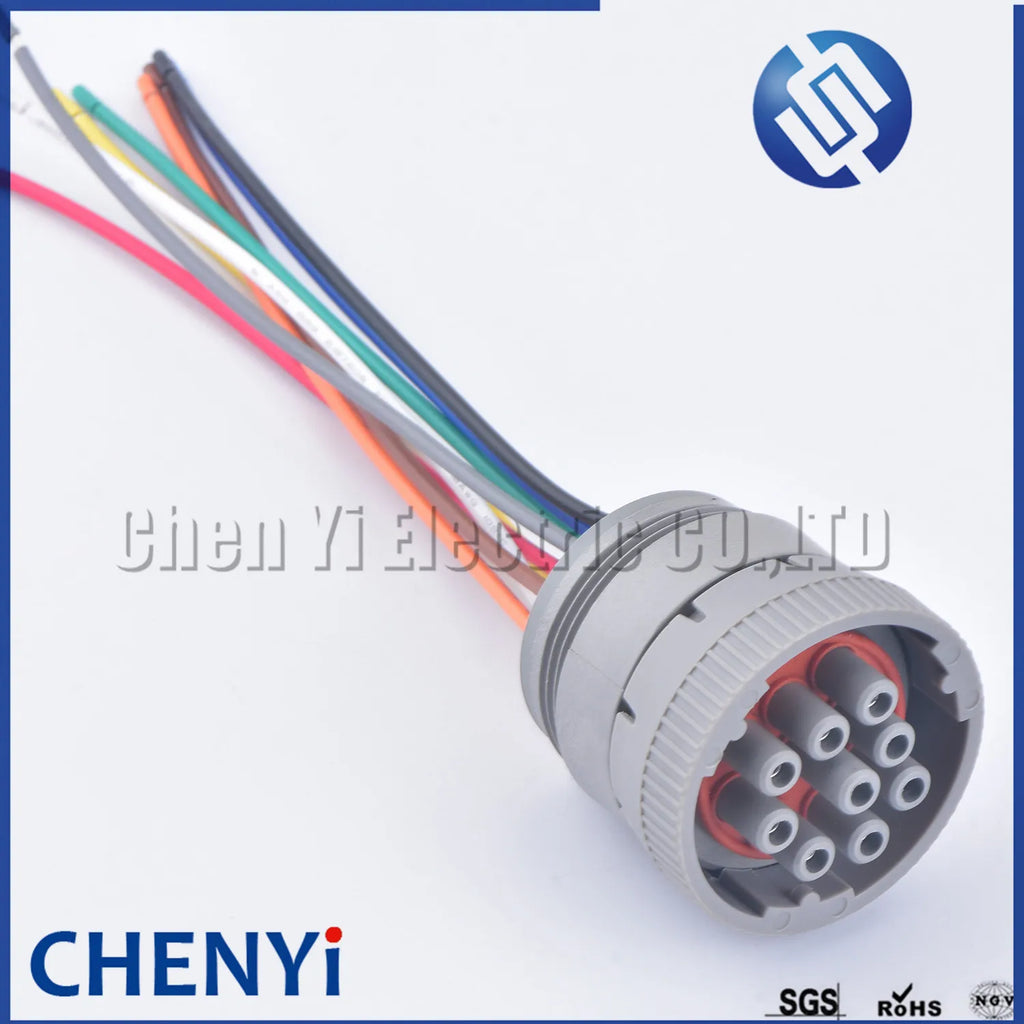Deutsch 9 Pin Grey HD10 Series auto waterproof connector Diagnosctic Tool circular Wire Harness HD16-9-96S HD10-9-96P