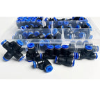 Boxed 51 PCs PU-6/PE-6/PZA-6/PY-6/PV-6/PG-6/PK-6 Pneumatic Fitting Kit 6mm Outer Diameter of the Hose Pipe Tube Air Connectors
