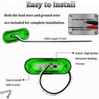 2Pcs Red Green Boat Navigation LED Lights Deck Waterproof Bow Pontoon Lights 12V 24V For Marine Boat Yacht Motorboat
