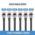 GX12 Waterproof Connector with Pre-Wired Power Cable – 2–7 Pin Socket Plug for Industrial Machinery & Equipment
