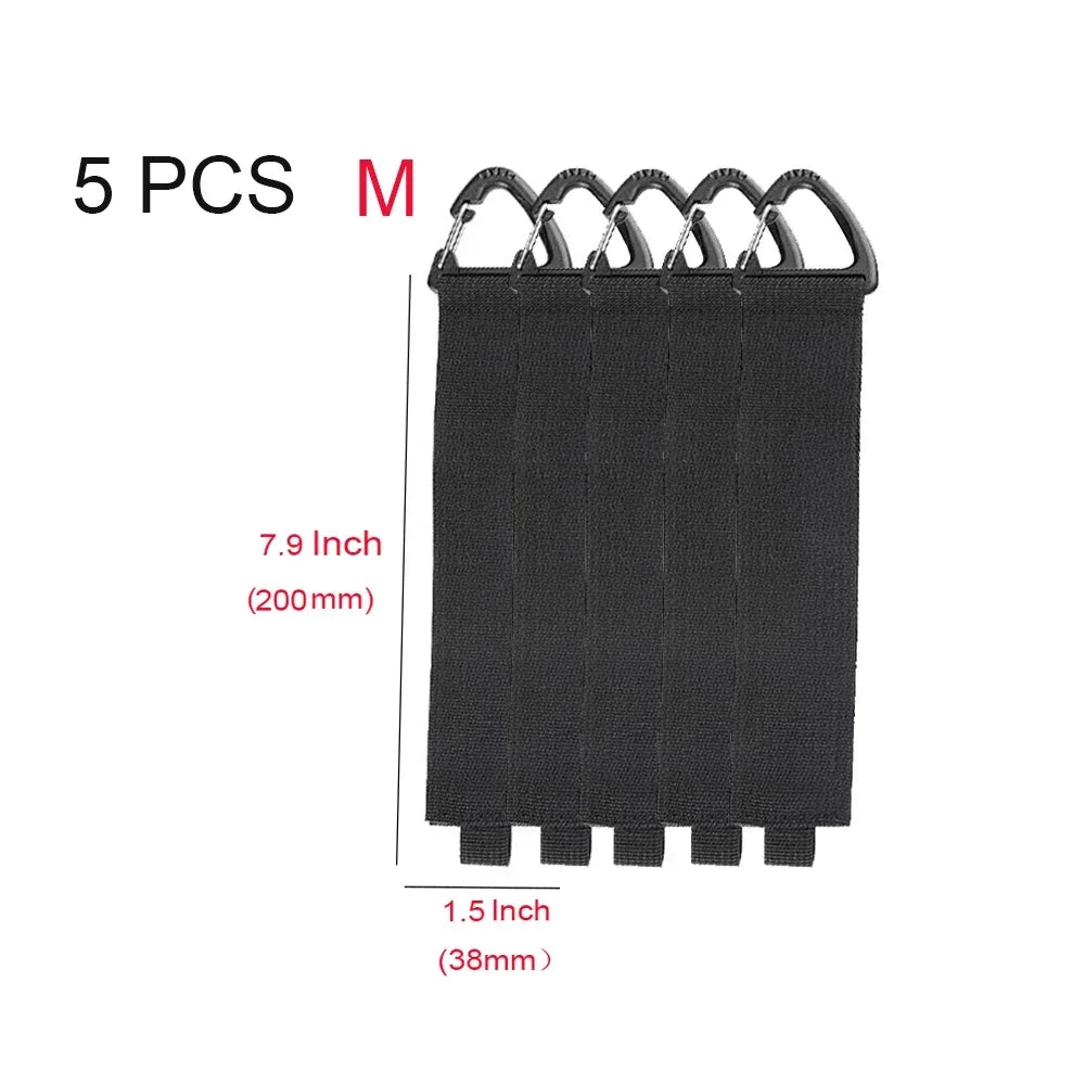 Car Cord Organizer Holder 10/5/1pcs Triangle Buckle Power Storager Wire Manager Nylon Heavy Storage Straps For Cables And Hoses