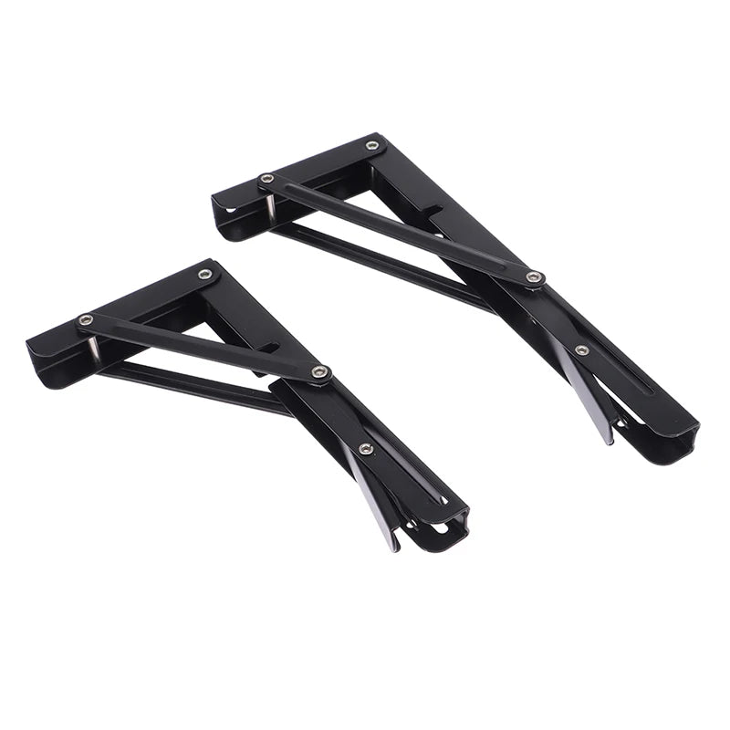 1Pcs Campervan Folding Bracket Table Shelf Motorhome Caravan Black Finish Stainless Steel Mini Folding Table Car Accessories