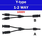 1/5 Sets Photovoltaic Solar PV Connector IP67 Y/T Type 30A 1000V 3-7 Way Branch Kit for PV/MC Cable 2.5/4/6mm² Battery Module
