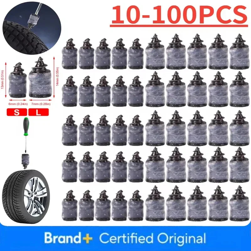 Car Vacuum Tire Repair Nail For Car Motorcycle Scooter Bike Tubeless Tire Puncture Repair Nail Rubber Metal Accessorie Amagi