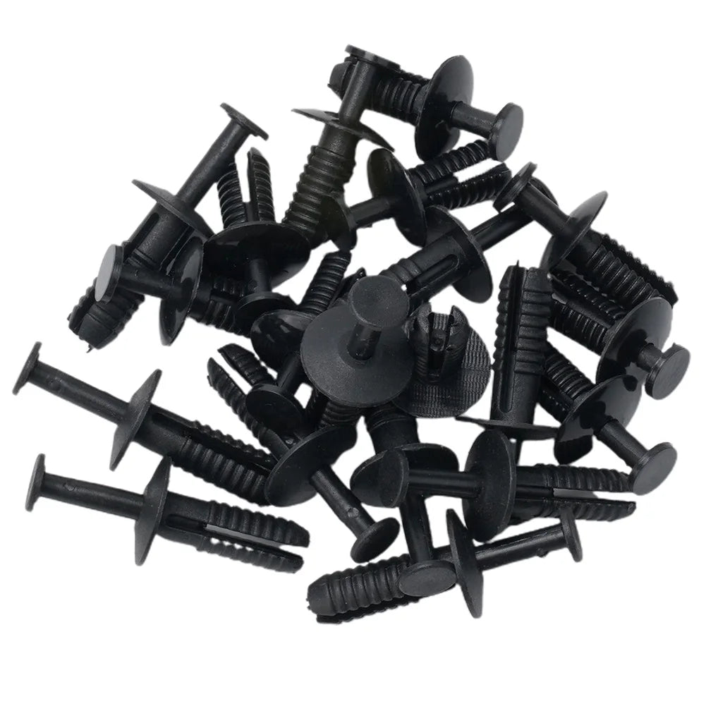20Pcs Car Expanding Rivet Clips Push Type Retainer For BMW E30 E39 E46 E53 E60 Black Plastic Fastener Interior Accessory