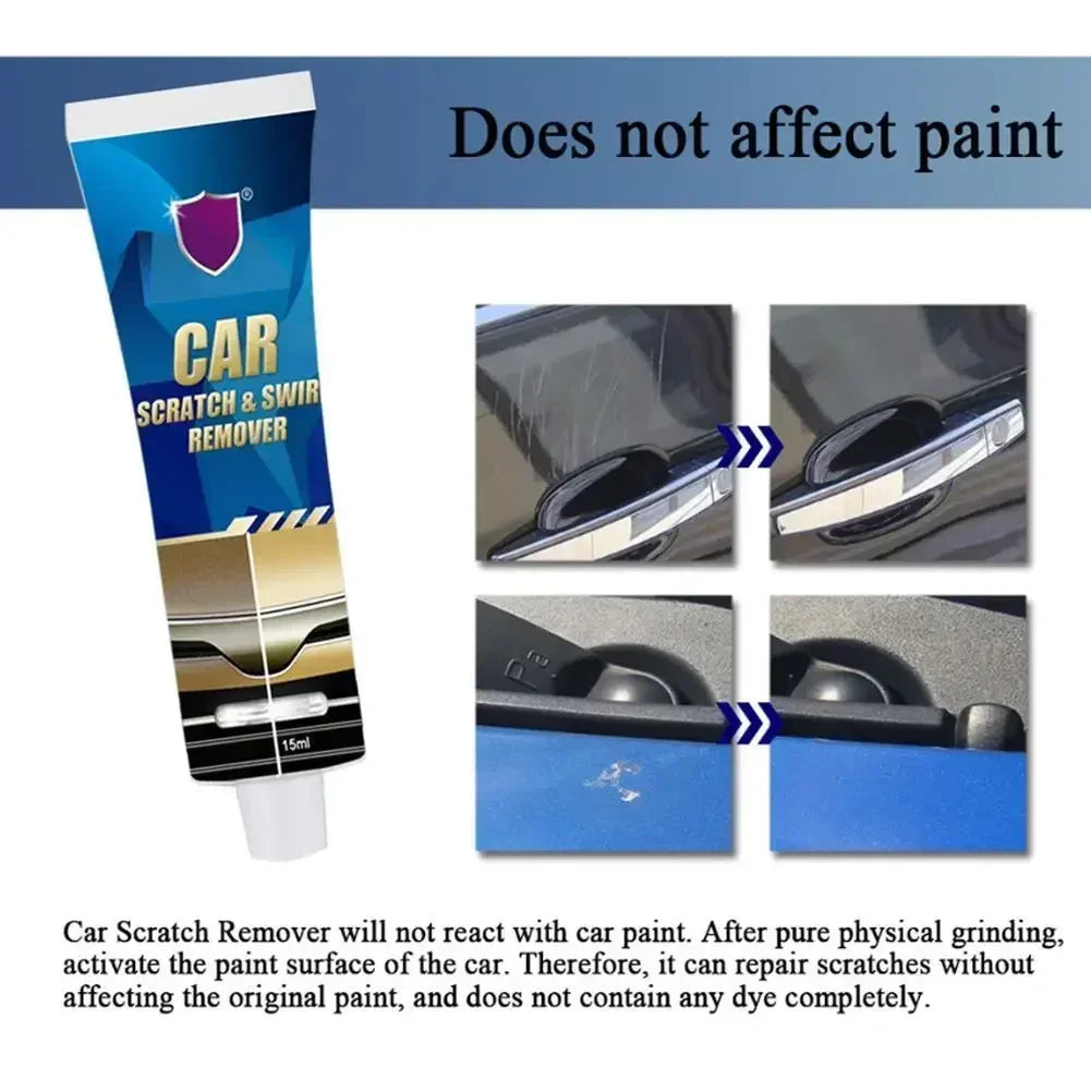 Car Repair Paint Paste Scratch Remover Kit with Sponge and Towel Scratch Coating Polishing Wax Auto Scratches Repairing Amagi