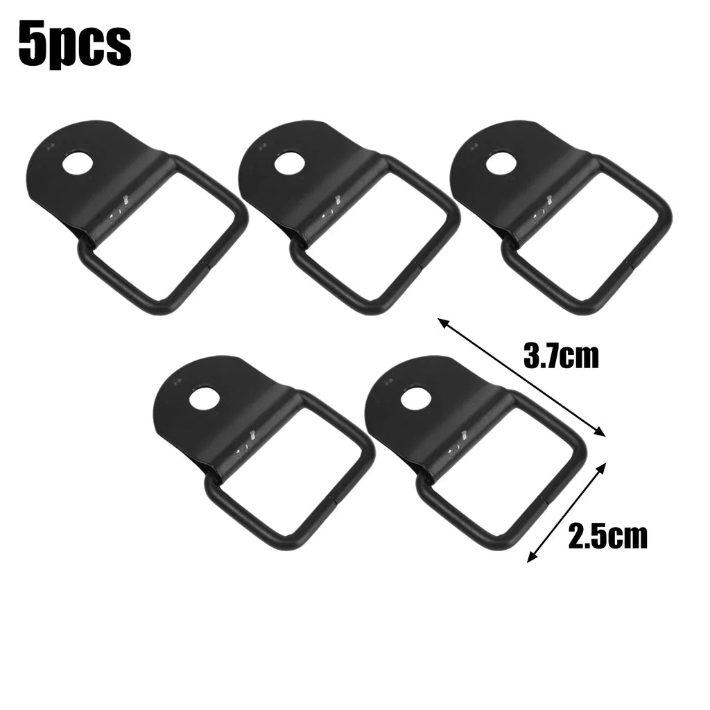 1-10PCS DRing Heavy Duty Tie Down Single Hole Iron Metal Mount Stamped Anchor Point Lashing Ring for Truck Trailer Cargo Van Kit