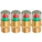 Car Tire Pressure Monitor Valve Stem Caps Sensor Indicator Eye Alert Copper Core Air Detection for Auto Motorcycle Safety Kit