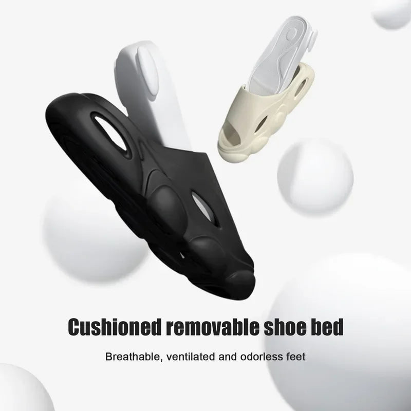 EVA Men's Summer Sandals Fashion Soft Cloud House Platform Slides Unisex Outdoor Non-slip Beach Shoes Men Bathroom Slippers Amag