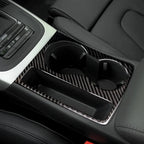 For Audi A4 B8 A5 2009 2010 2011 2012 2013 2014 2015 Carbon Fiber Center Console Water Cup Holder Cover Trim Accessories Tools
