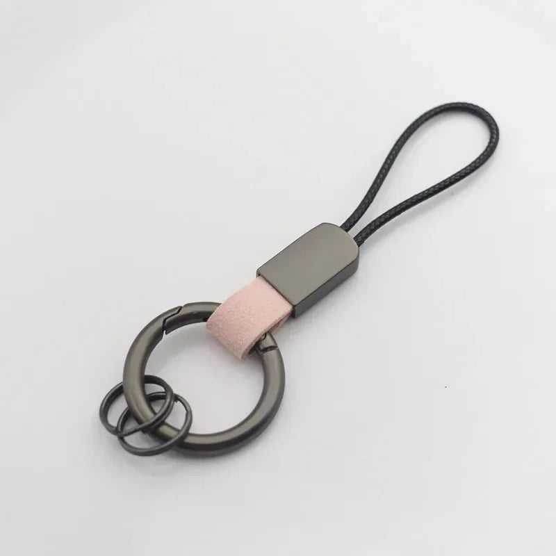 Car Sleek Carbon Fiber Style Keychain - 360° Rotatable, Universal Fit with Anti-Lost D-Ring, Durable for Men & Women Amagi