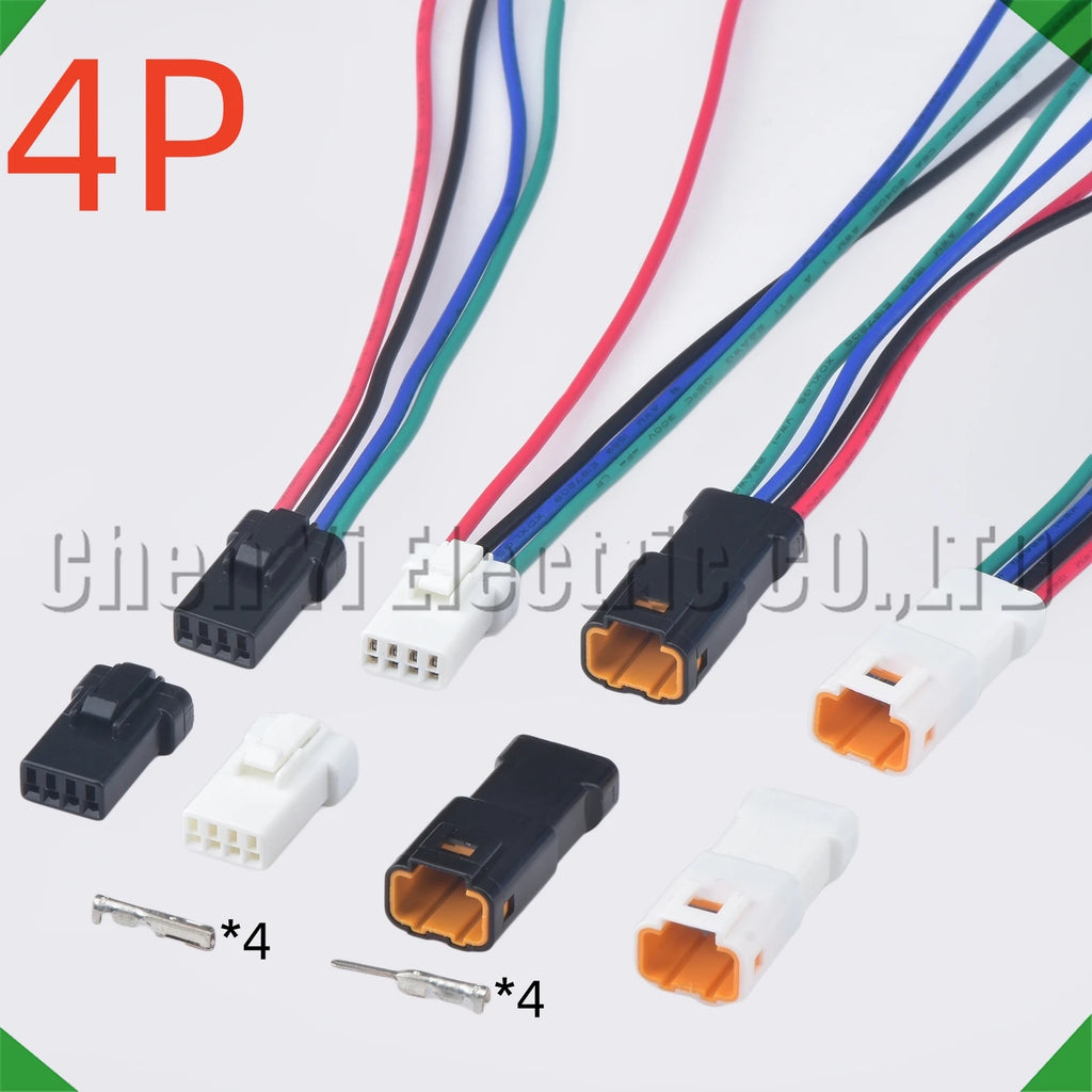 4 pin auto waterproof electronic connector wire harness butt plug for 04r-jwpf-vsle-s 0...