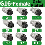 5/20/100 Sets Gold Plated Male&Female Docking Aviation Plug Circular Connector GX16 2 3 4 5 6 7 8 9Pins Electric Wire Connector