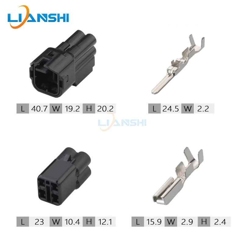 6187-4441/6180-4181 Automotive oxygen sensor plug 4-hole waterproof connector harness modified sheath with terminal
