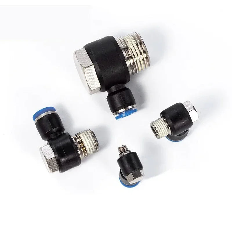 10/50/200PCS Pneumatic Straight Connector BSPT Thread, External Hex Air Hose Fitting 1/8 1/4 3/8 1/2 Inch for Air Compressor