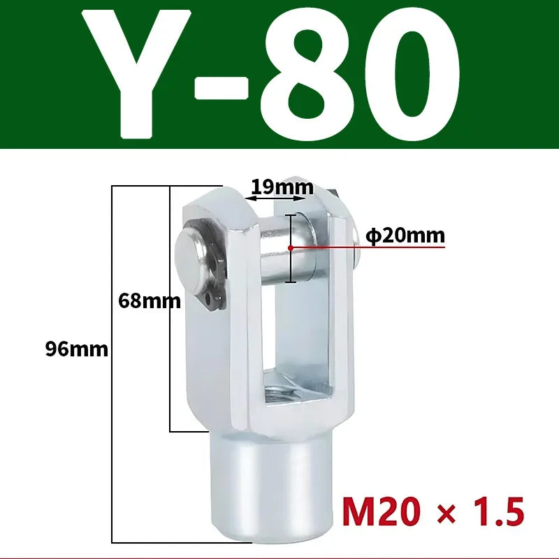 SC Standard Pneumatic Cylinder I/Y Type Mounting Fitting with Pin Connector, Cylinder Accessory for MAL MA Air Cylinders