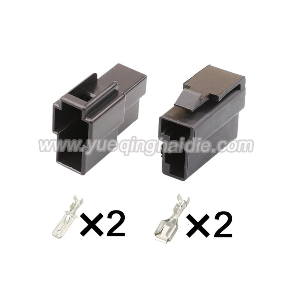 2PIN Automobile Connector 6.3mm Series Male Female Unsealed Connectors Wiring Harness Housing With Terminal