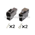2PIN Automobile Connector 6.3mm Series Male Female Unsealed Connectors Wiring Harness Housing With Terminal