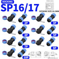 SP13 SP16 SP17 SP20 SP21 2PIN-12PIN Panel Mount Waterproof Aviation Connectors Plug Socket IP68, Electrical Cable Wire Connector