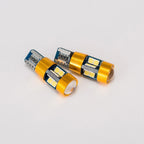 1 Pair Car T10 12V LED Signal Light Orange Amber Light Position Parking City Lights T10 168 194 2825 W5W 19SMD LED Bulb Amagi