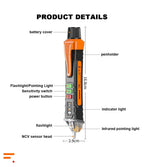 Car Aicevoo Non-Contact Voltage Tester Induced Electric Pen Voltage Detector Electric Sensor AC 12-1000V Breakpoint Finder Amagi