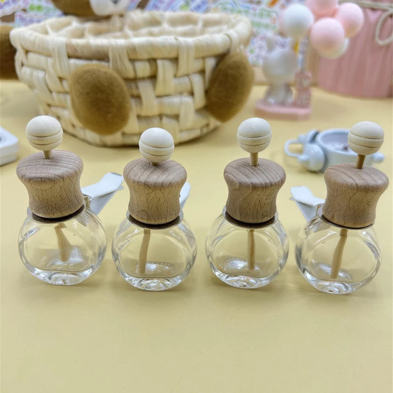 1PCS Car Hanging Glass Bottle Air Freshener Empty Bottle Aromatherapy Pendant Diffuser Car Decoration Aromatherapy Ornament
