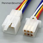 1 Set 2 3 4 6 9 Pin Car Flame Retardant Rubber Sleeve Electrical Connectors Wire Harness Plug Motorcycle 6030-2981 6030-6991